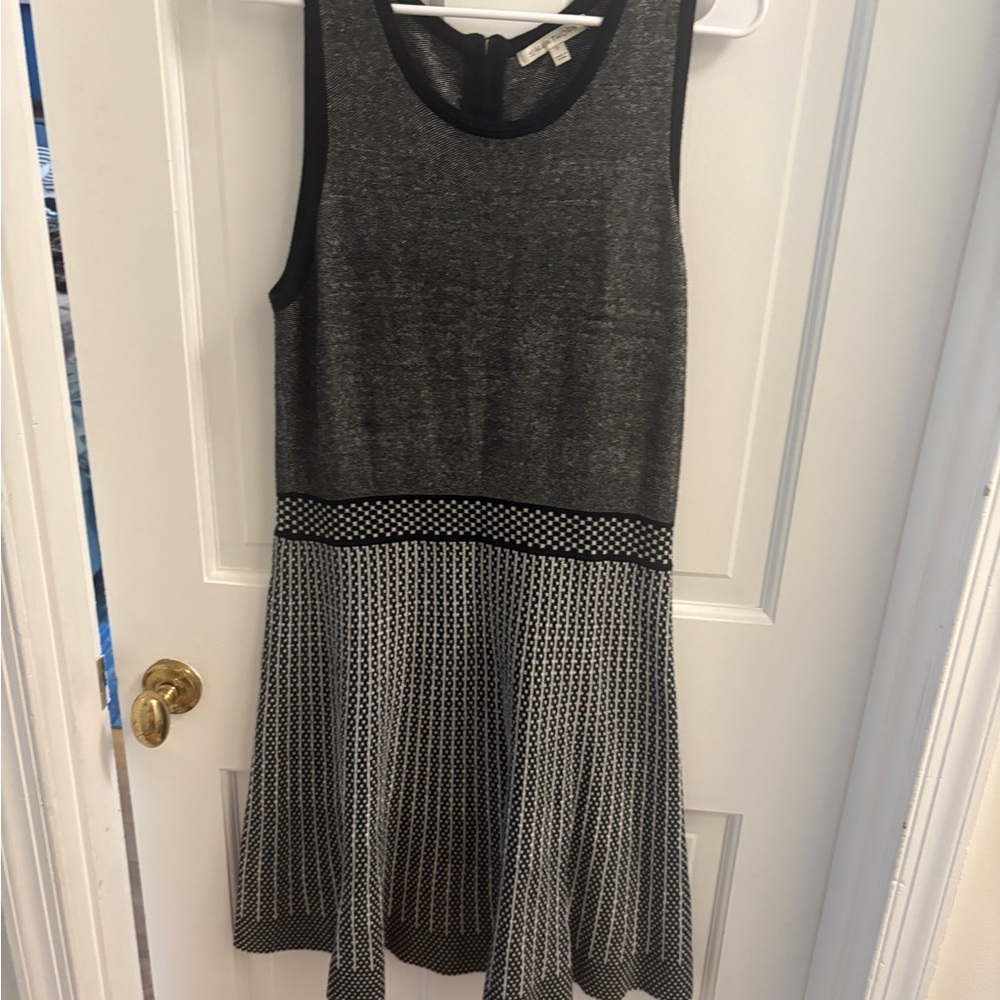 🍷3for$20! 41 Hawthorn Black and White Patterned Sweater Midi Dress
